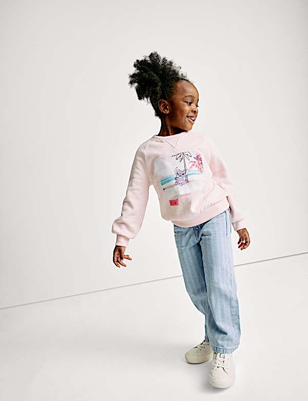 Wide Leg Denim Striped Jeans (2-16 Yrs) - LT