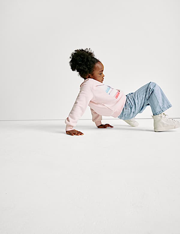 Wide Leg Denim Striped Jeans (2-16 Yrs)