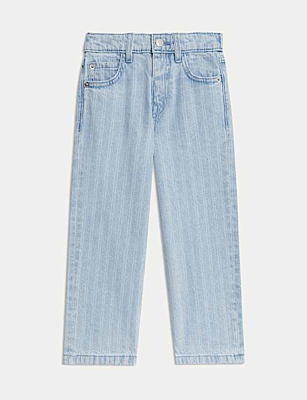 Wide Leg Denim Striped Jeans (2-16 Yrs) - UA
