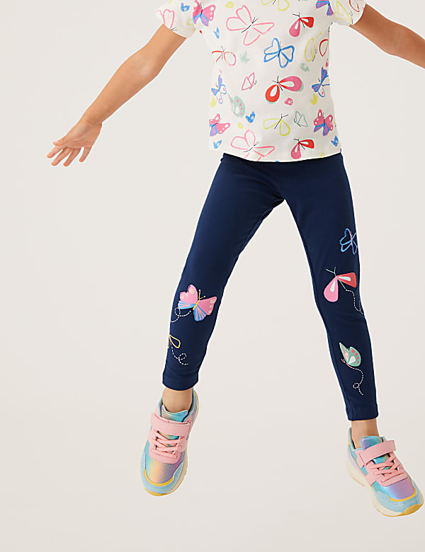Cotton Rich Butterfly Leggings (2-7 Yrs)