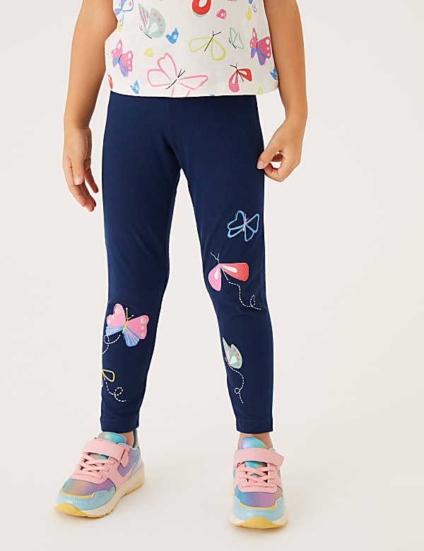 Cotton Rich Butterfly Leggings (2-7 Yrs)