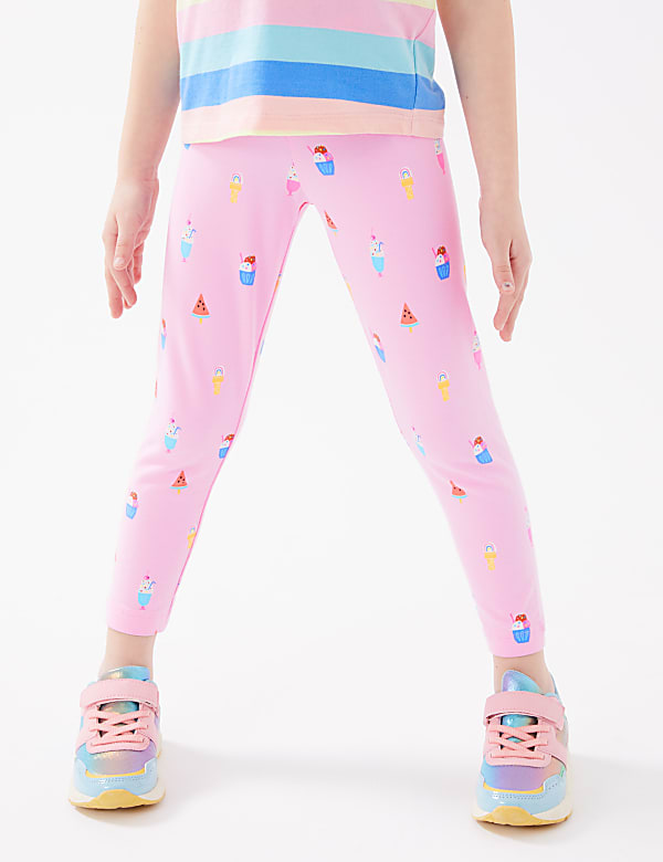 Cotton Rich Ice Cream Print Leggings (2-7 Yrs)