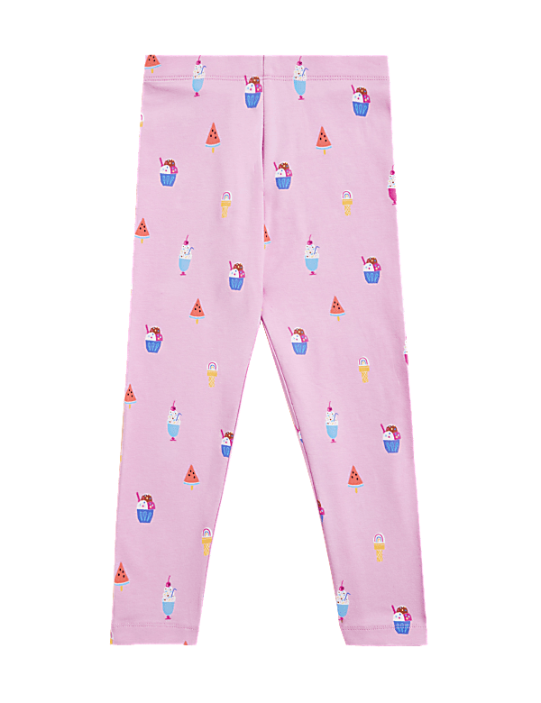 Cotton Rich Ice Cream Print Leggings (2-7 Yrs)