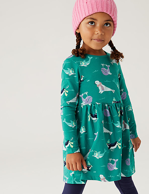 Pure Cotton Penguin Print Dress