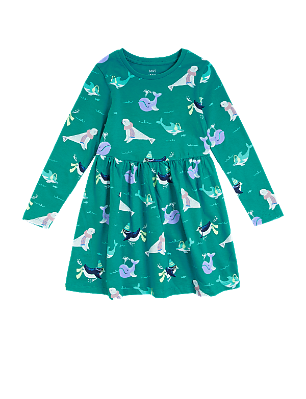 Pure Cotton Penguin Print Dress
