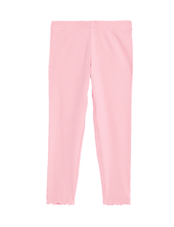 Cotton Rich Ribbed Leggings