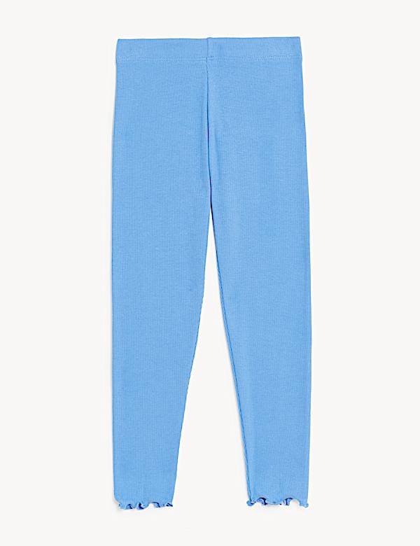 Cotton Rich Ribbed Leggings