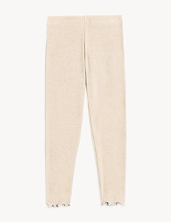 Cotton Rich Ribbed Leggings