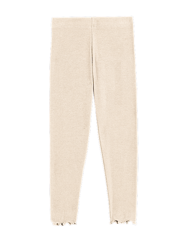 Cotton Rich Ribbed Leggings