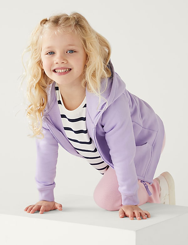 Cotton Rich Zip Hoodie (2-8 Yrs)