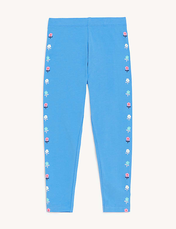 Cotton Rich Flower Leggings