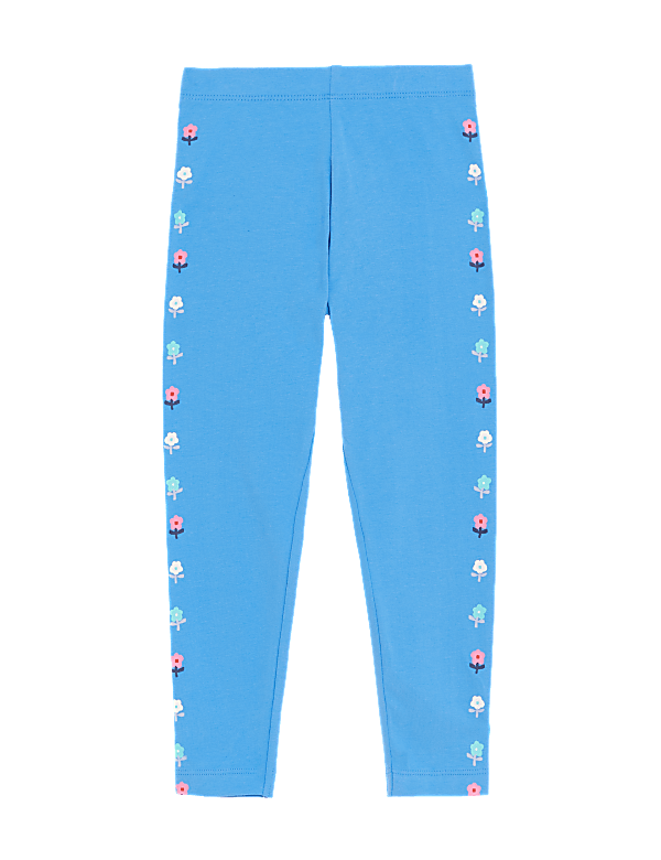 Cotton Rich Flower Leggings