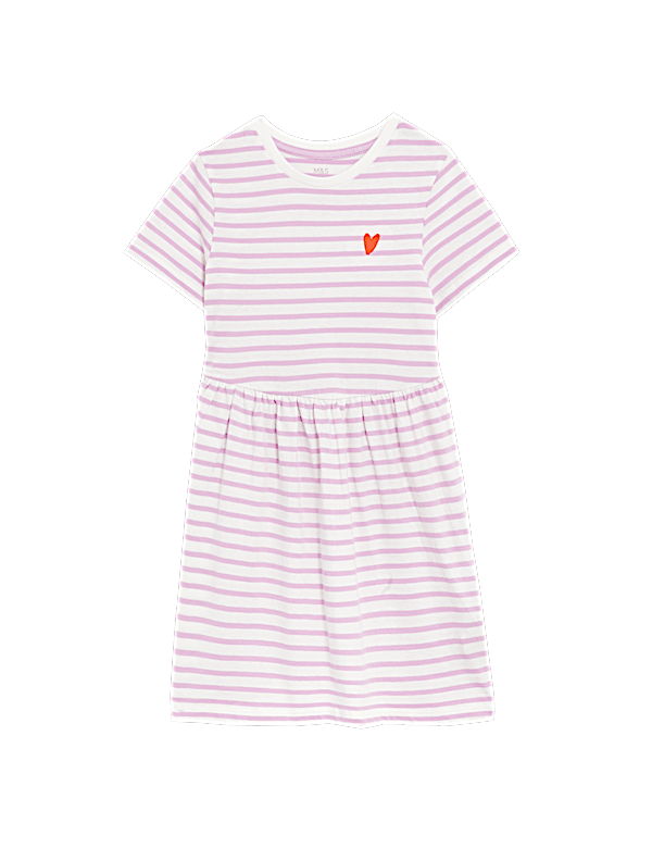 Pure Cotton Striped Dress (2-8 Yrs)