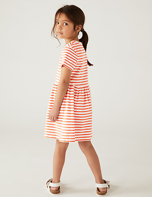 Pure Cotton Striped Dress (2-8 Yrs)