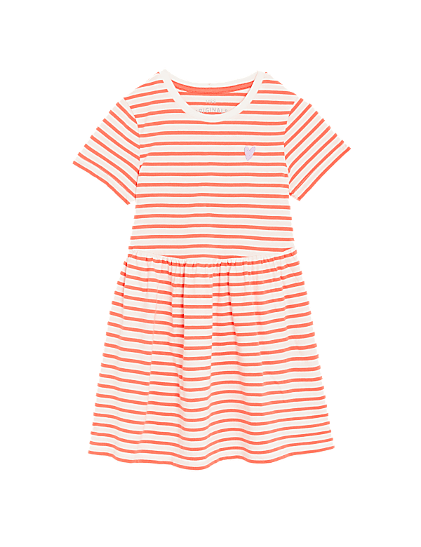 Pure Cotton Striped Dress (2-8 Yrs)