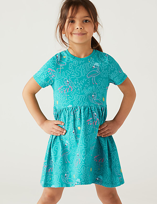 Pure Cotton Flamingo Dress