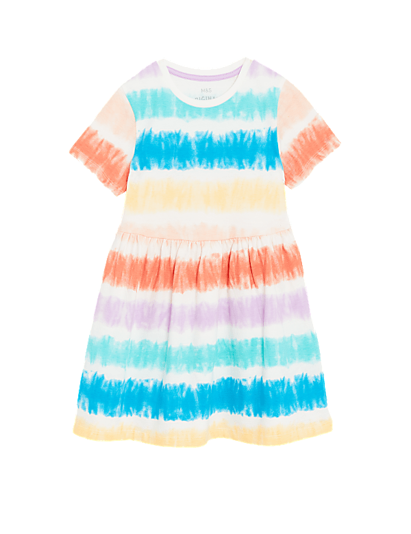 Pure Cotton Tie Dye Dress (2-8 Yrs)