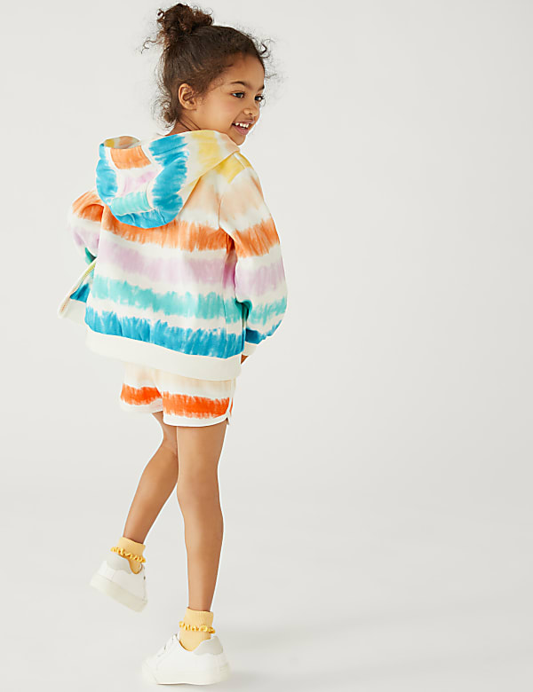 Cotton Rich Tie Dye Zip Hoodie (2-8 Yrs)