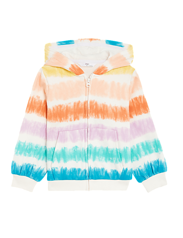 Cotton Rich Tie Dye Zip Hoodie (2-8 Yrs)