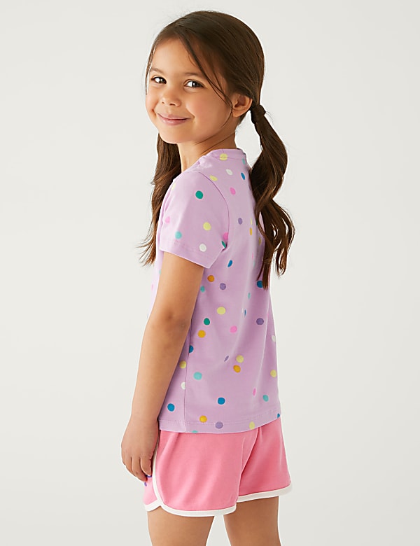 Pure Cotton Spotted T-Shirt