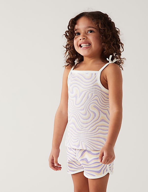 Pure Cotton Swirl Print Strappy Top