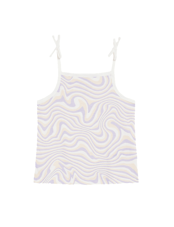 Pure Cotton Swirl Print Strappy Top
