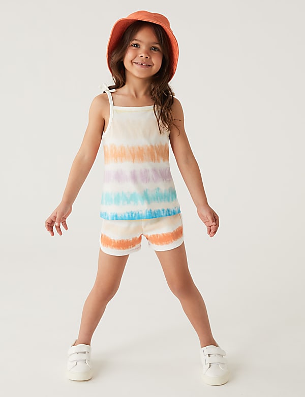 Pure Cotton Tie Dye Strappy Top (2-8 Yrs)