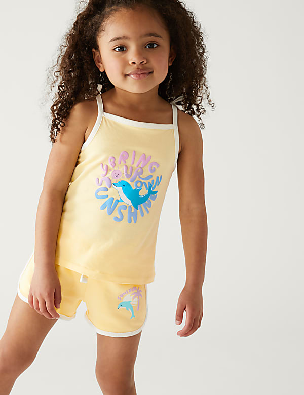 Pure Cotton Dolphin Strappy Top
