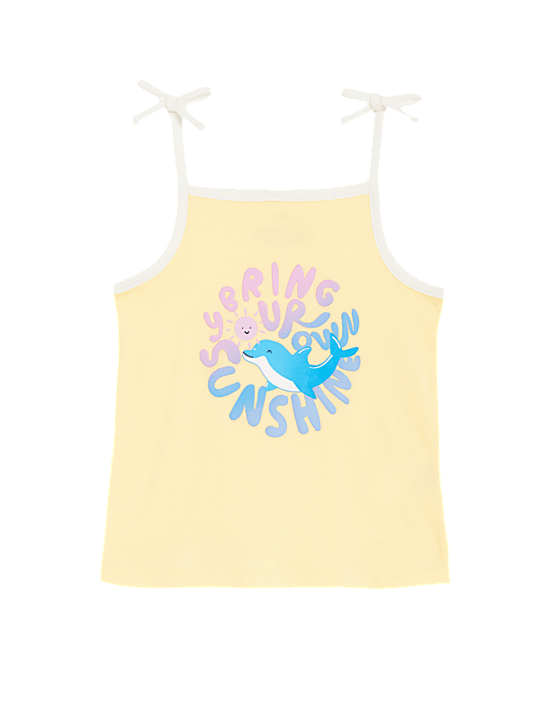 Pure Cotton Dolphin Strappy Top