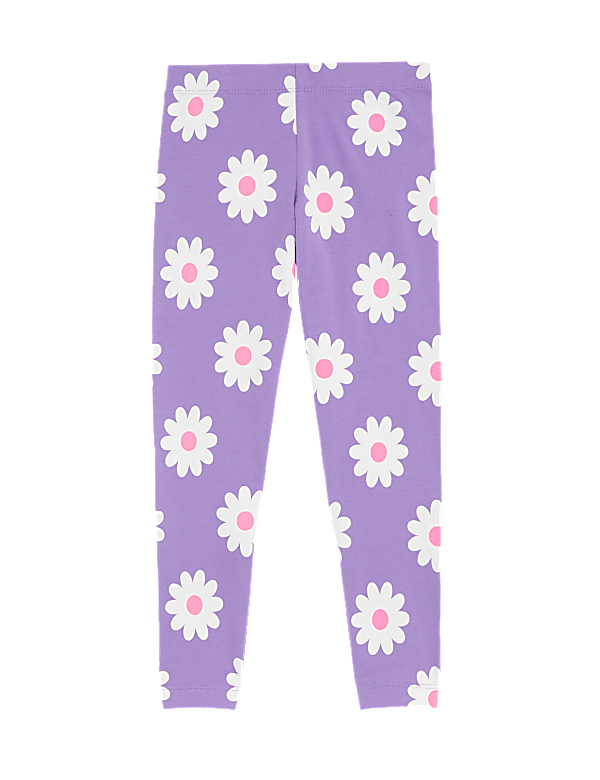 Cotton Rich Floral Leggings
