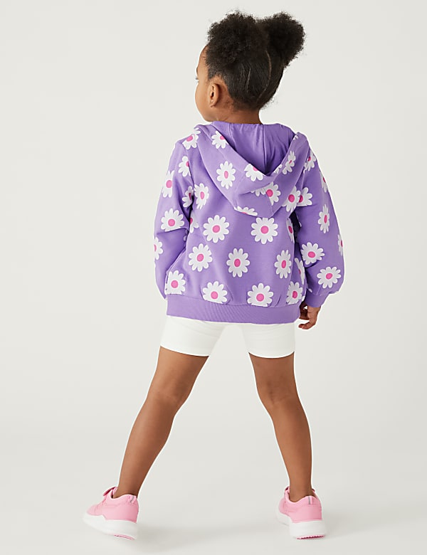 Cotton Rich Daisy Zip Hoodie (2-8 Yrs)