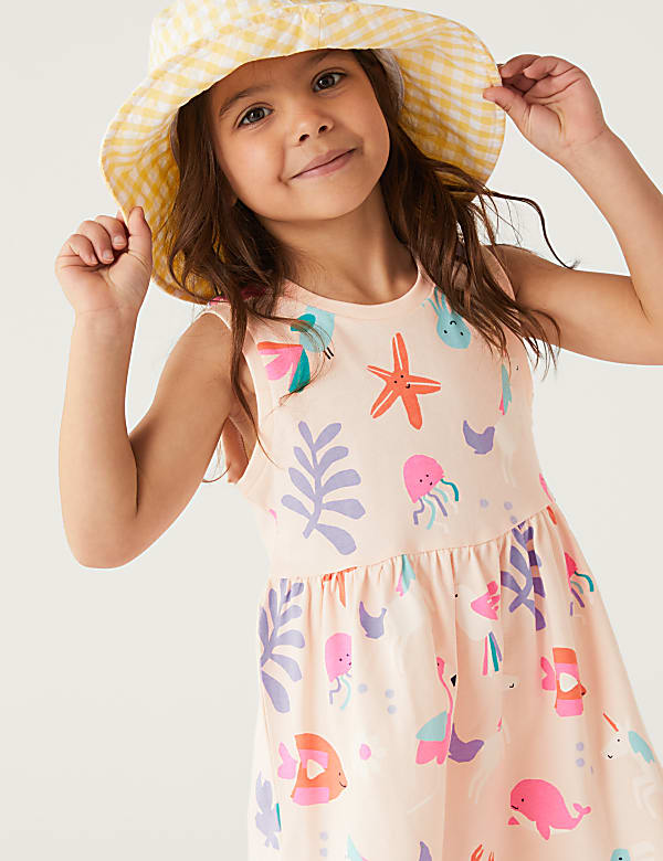 Pure Cotton Unicorn Print Dress