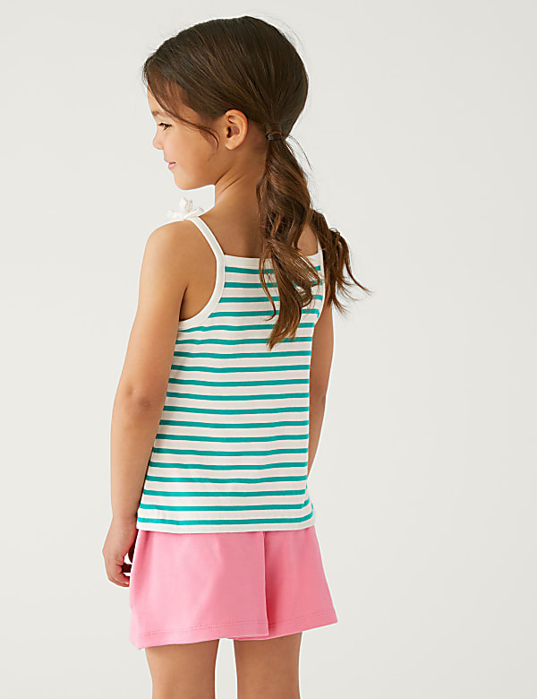 Pure Cotton Striped Strappy Top