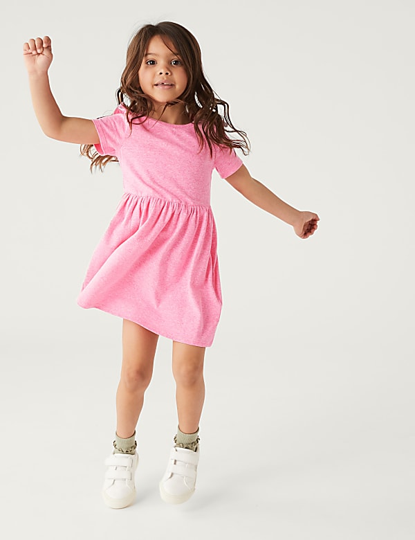 Cotton Blend Dress (2-8 Yrs)