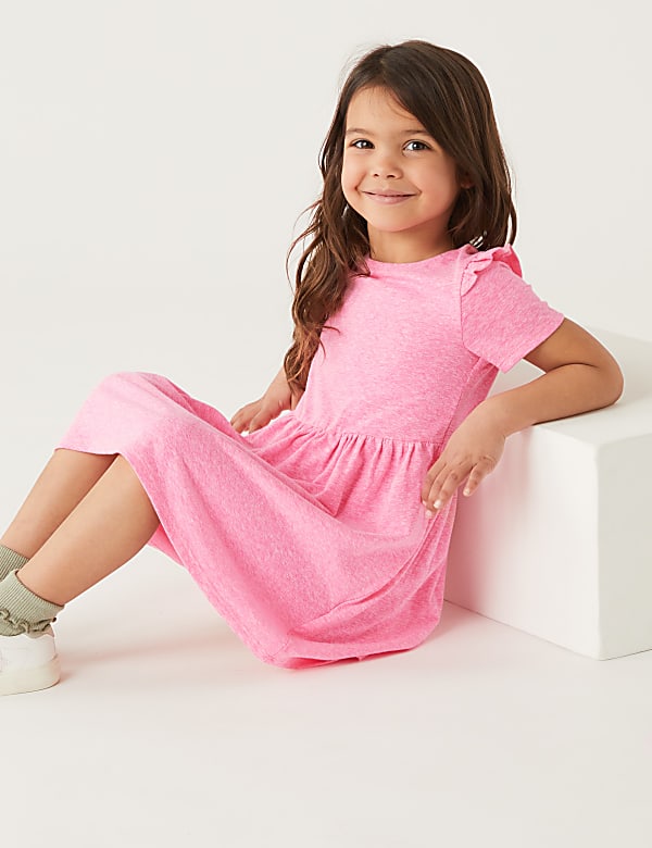 Cotton Blend Dress (2-8 Yrs)