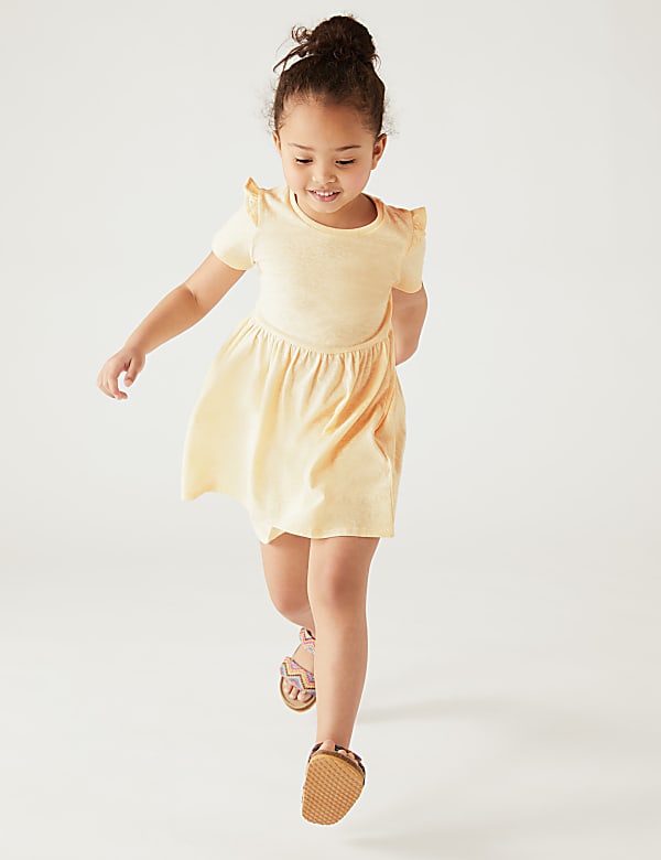 Cotton Blend Dress (2-8 Yrs)