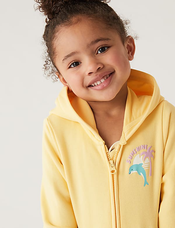 Cotton Rich Dolphin Zip Hoodie (2-8 Yrs)