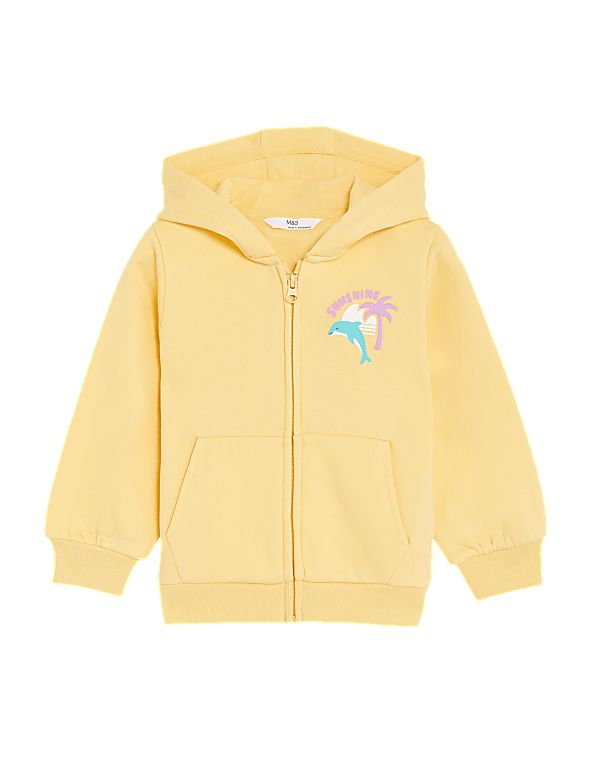 Cotton Rich Dolphin Zip Hoodie (2-8 Yrs)