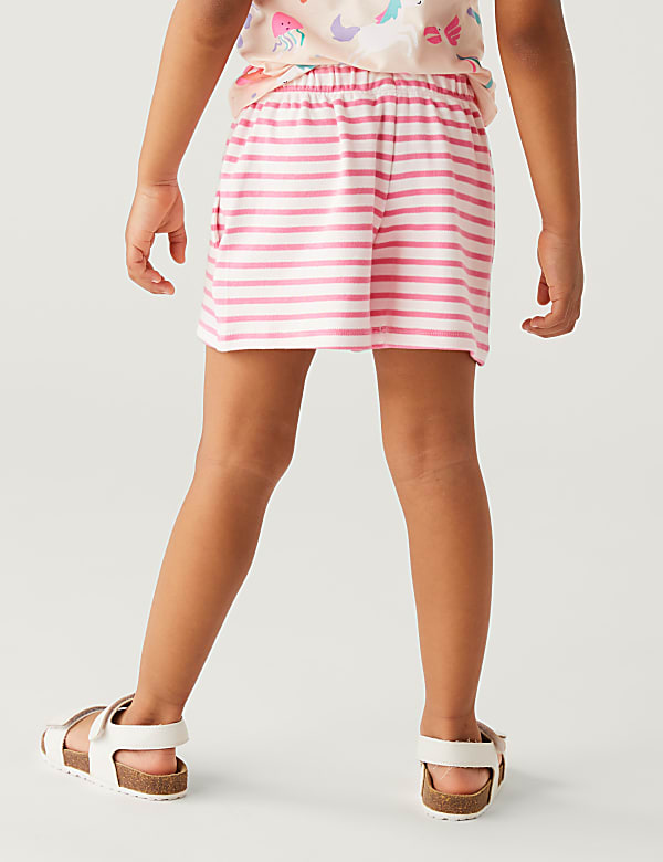 Pure Cotton Striped Shorts (2-8 Yrs)