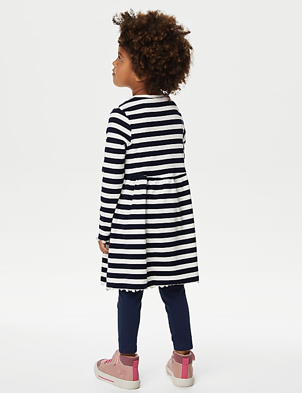 Cotton Rich Striped Dress (2-8 Yrs)