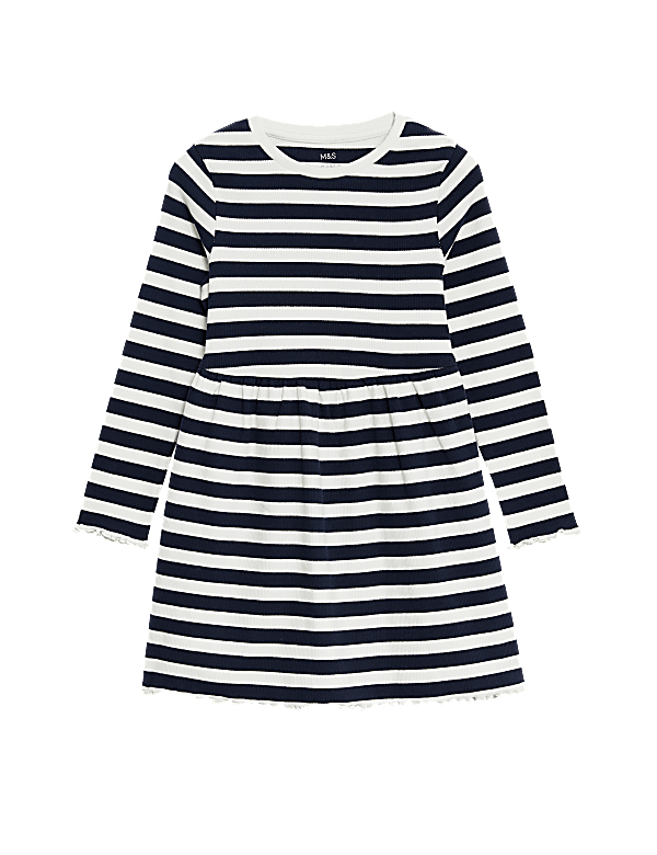 Cotton Rich Striped Dress (2-8 Yrs)