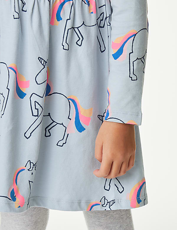 Pure Cotton Unicorn Dress (2-8 Yrs)