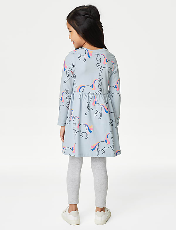 Pure Cotton Unicorn Dress (2-8 Yrs)