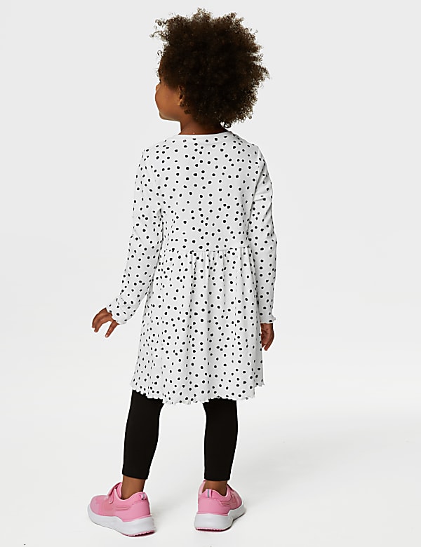 Cotton Rich Spotted Dress (2-8 Yrs)