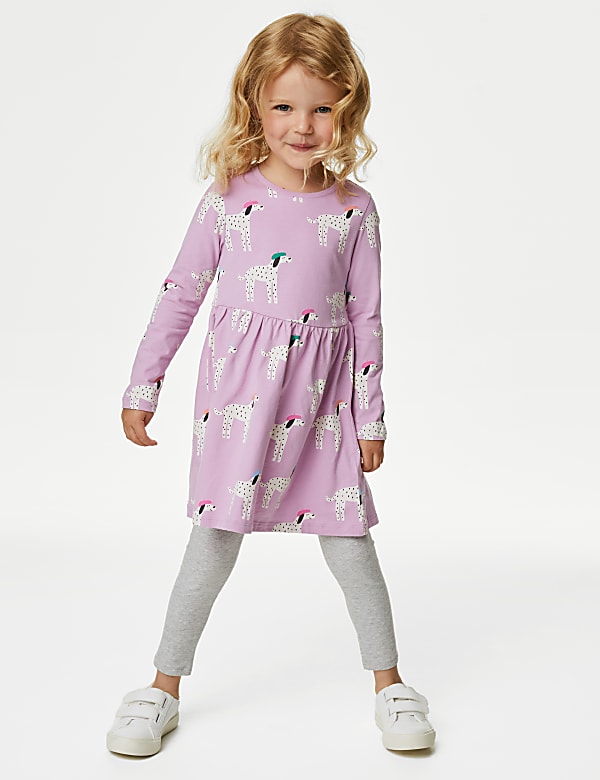 Pure Cotton Dalmatian Dress (2-8 Yrs)