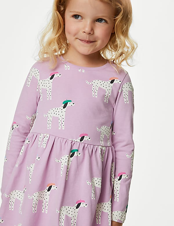 Pure Cotton Dalmatian Dress (2-8 Yrs)