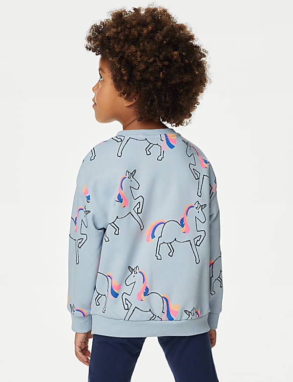 Cotton Rich Unicorn Sweatshirt (2-8 Yrs)