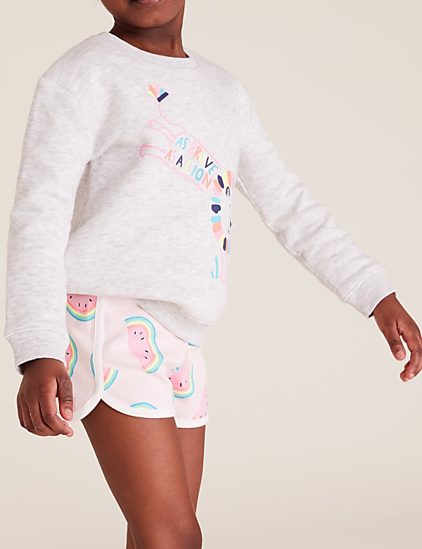 Cotton Melon Print Shorts (2-7 Yrs)