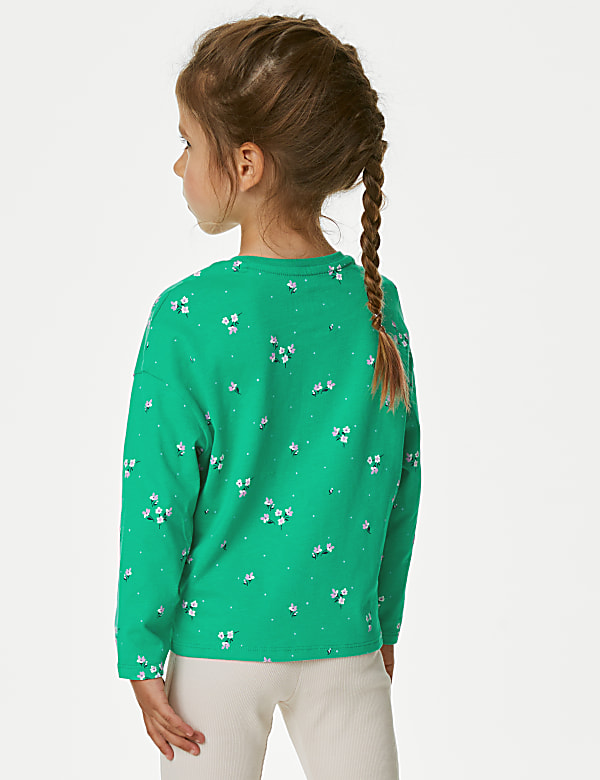 Pure Cotton Ditsy Floral Top (2-8 Yrs)