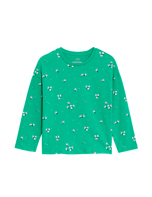 Pure Cotton Ditsy Floral Top (2-8 Yrs)